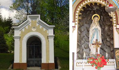 Die Linner Kapelle mit der Lourdes-Grotte in Bergheim